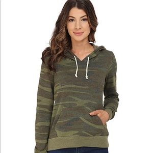 Alternative Apparel Camo Hoodie Fleece Sweatshirt